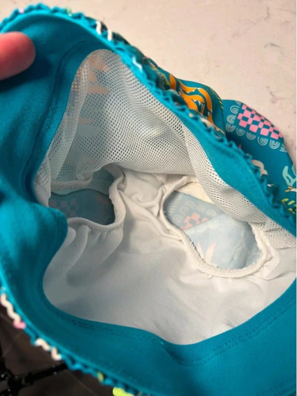 Cat & Jack Boys Swim Trunks Teal Beach Print Not Tag- Known Size 2T